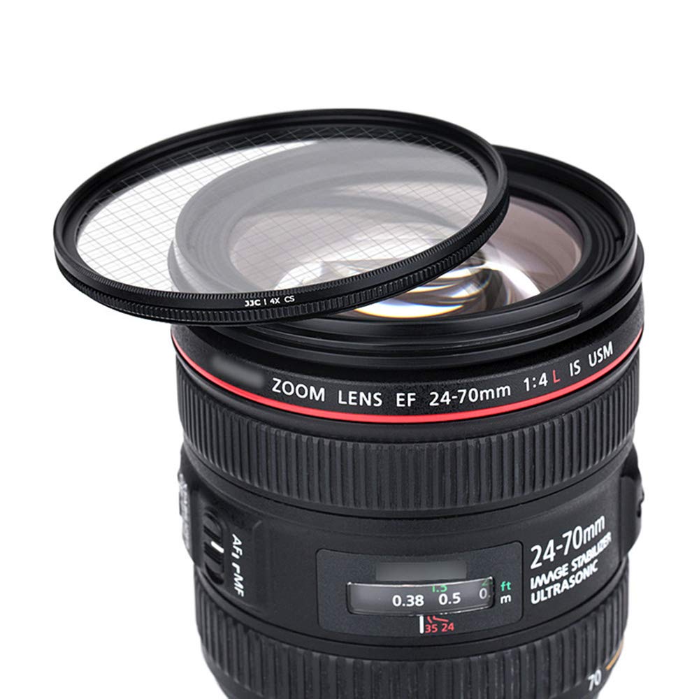 JJC - Filtro stella a 6 punti, 55 mm, con custodia protettiva per fotocamera Canon Nikon Pentax Olympus Sony Panasonic Fujifilm DSLR, filtri ottici in JJC - Filtro stella a 6 punti, 55 mm, con custodia protettiva per fotocamera Canon Nikon Pentax Olympus Sony Panasonic Fujifilm DSLR, filtri ottici in