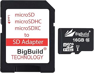 BigBuild Technology 16GB Ultra Fast 80MB/s microSDHC Memory Card for DJI Air 2S, Combo, Mavic 3, Mavic Air 2, Mini 2 Drone
