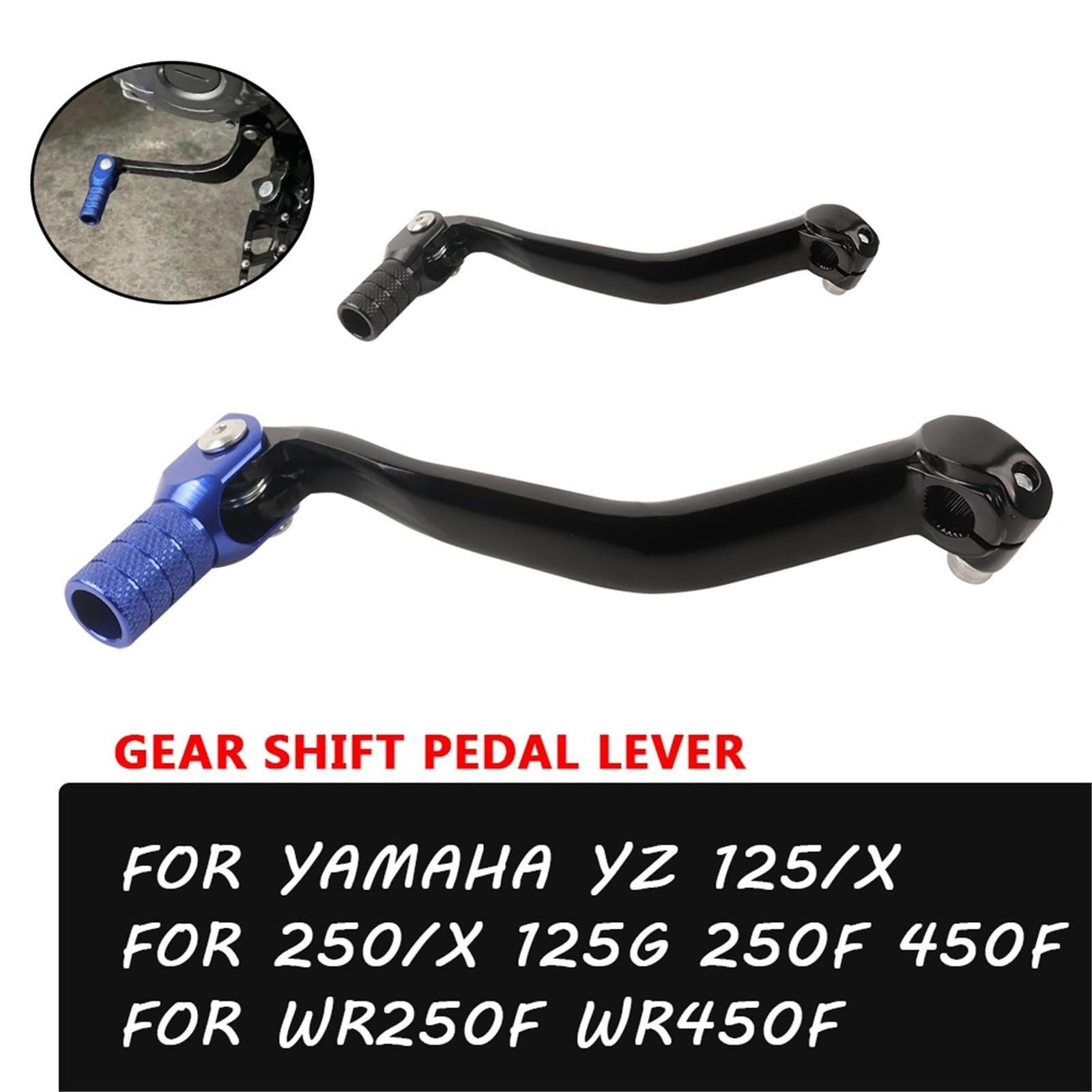 Accessori for moto, leva del cambio pieghevole, adatta for YAMAHA WR 250 450 F YZ 125 X YZ 250 G YZ 450 F YZ250F YZ450F YZ125(Black)