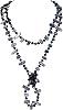 Firstmeet Long Knotted Beaded Necklace Boho Glass Beads Handmade Necklace for Women