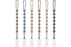 6-Pack Silicone Pacifier Clip Teething: Essential Baby Binky Holders