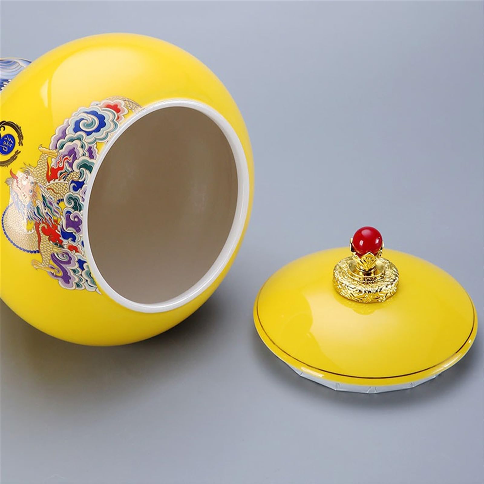 Pojemnik do przechowywania herbaty Luksusowy pojemnik do przechowywania gospodarstwa domowego Czarna herbata Pojemnik na zieloną herbatę Duży słoik Wysokiej jakości ozdoby ceramiczne dla Sugara(Mały)