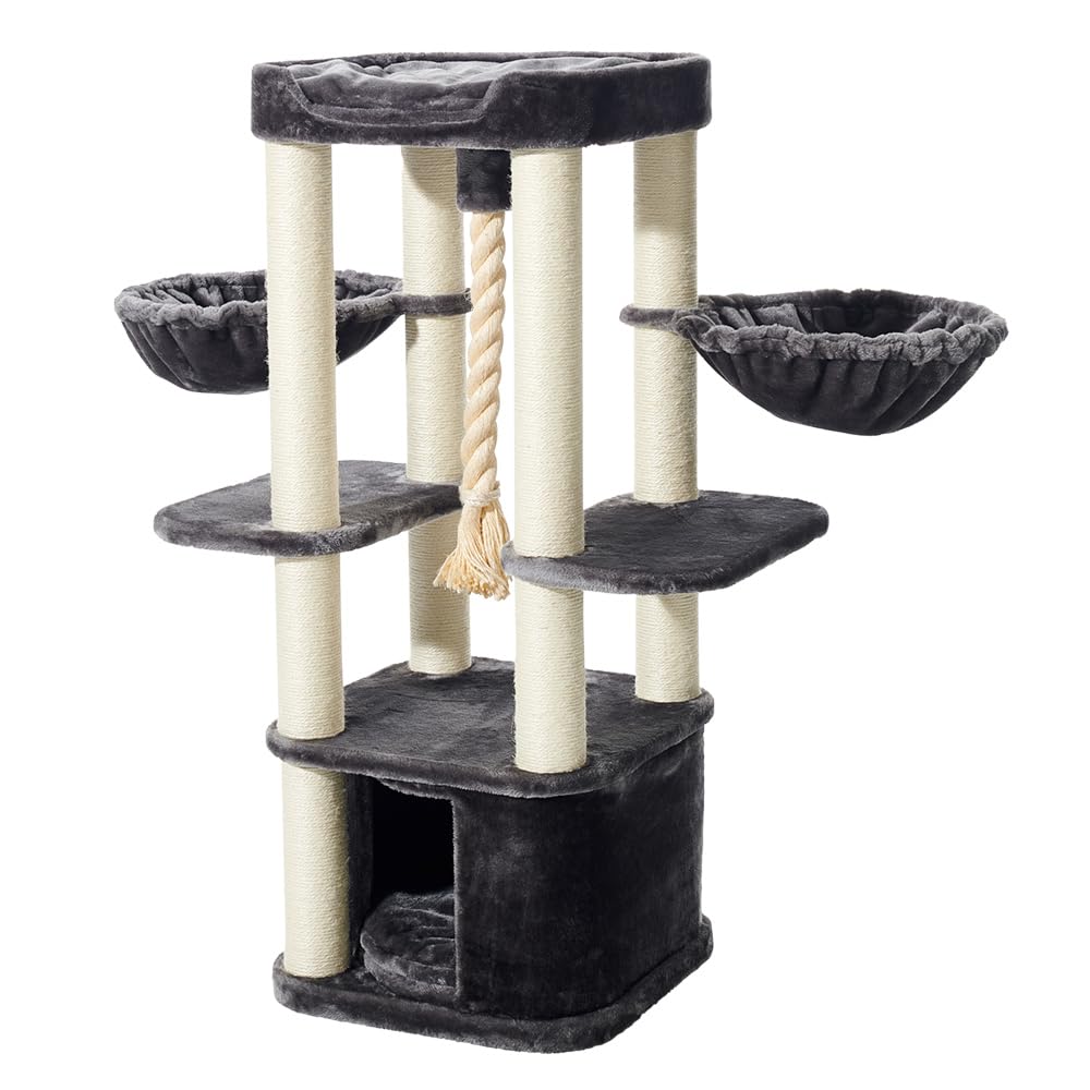 Nobby 63601-28 Kratzbaum MUGLA – dunkelgrau, 50 x 50 x 121 cm
