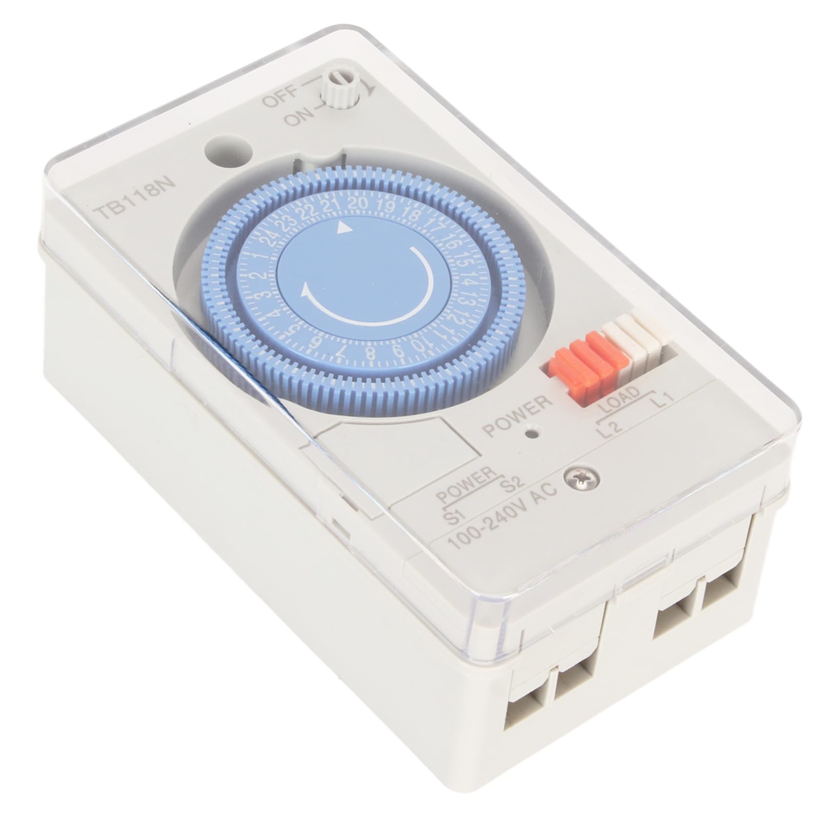 Interruttore di controllo del tempo meccanico Timer minimo di 15 minuti ad alta precisione per cucina domestica Materiale PC durevole all'aperto 12,2 x 7,1 x 5 cm