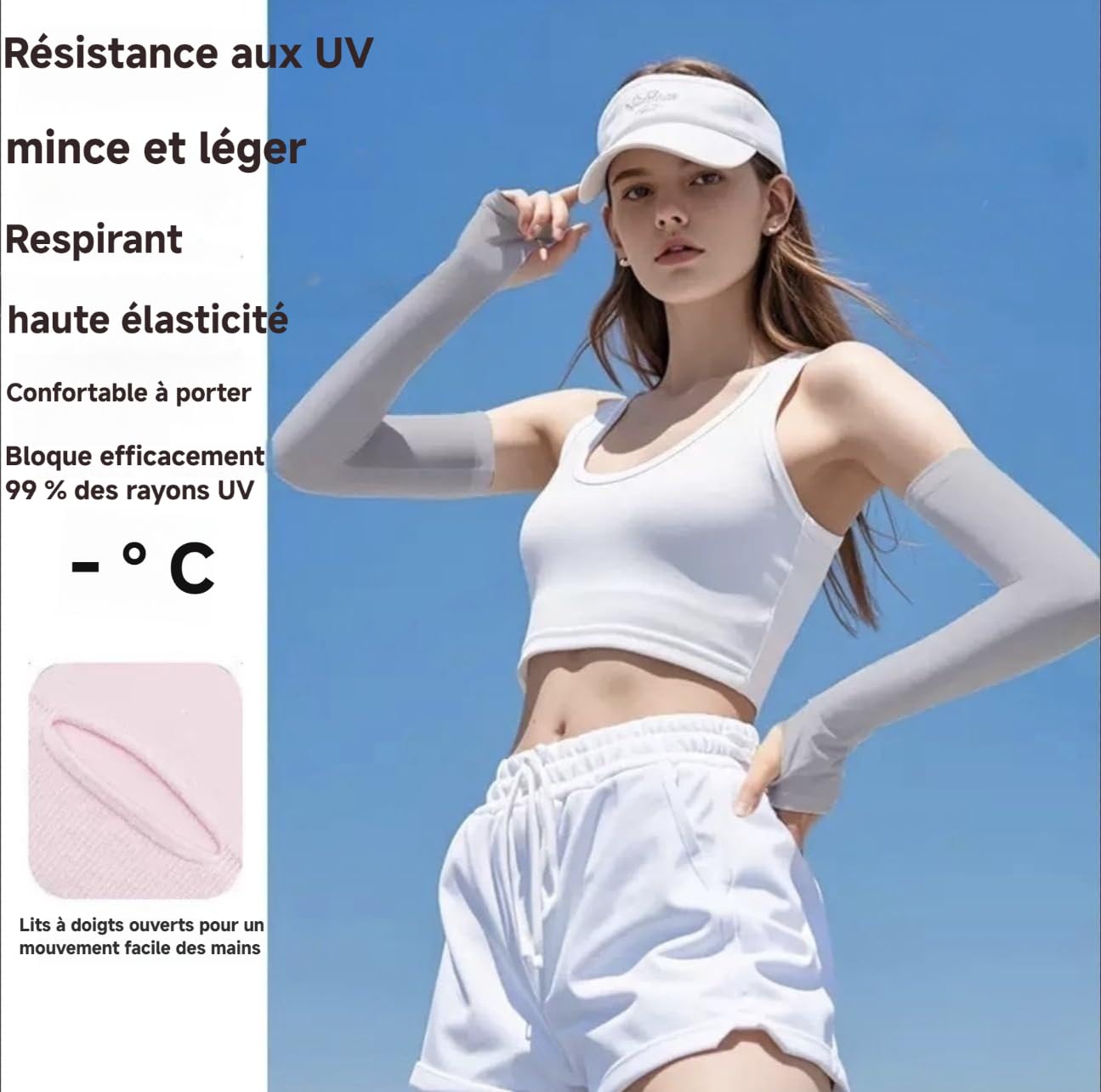 Manchette Bras Homme, Manchons De Bras Pour Le Sport, Manchons De Bras Respirants Et éLastiques Pour La Protection Contre Le Soleil-4