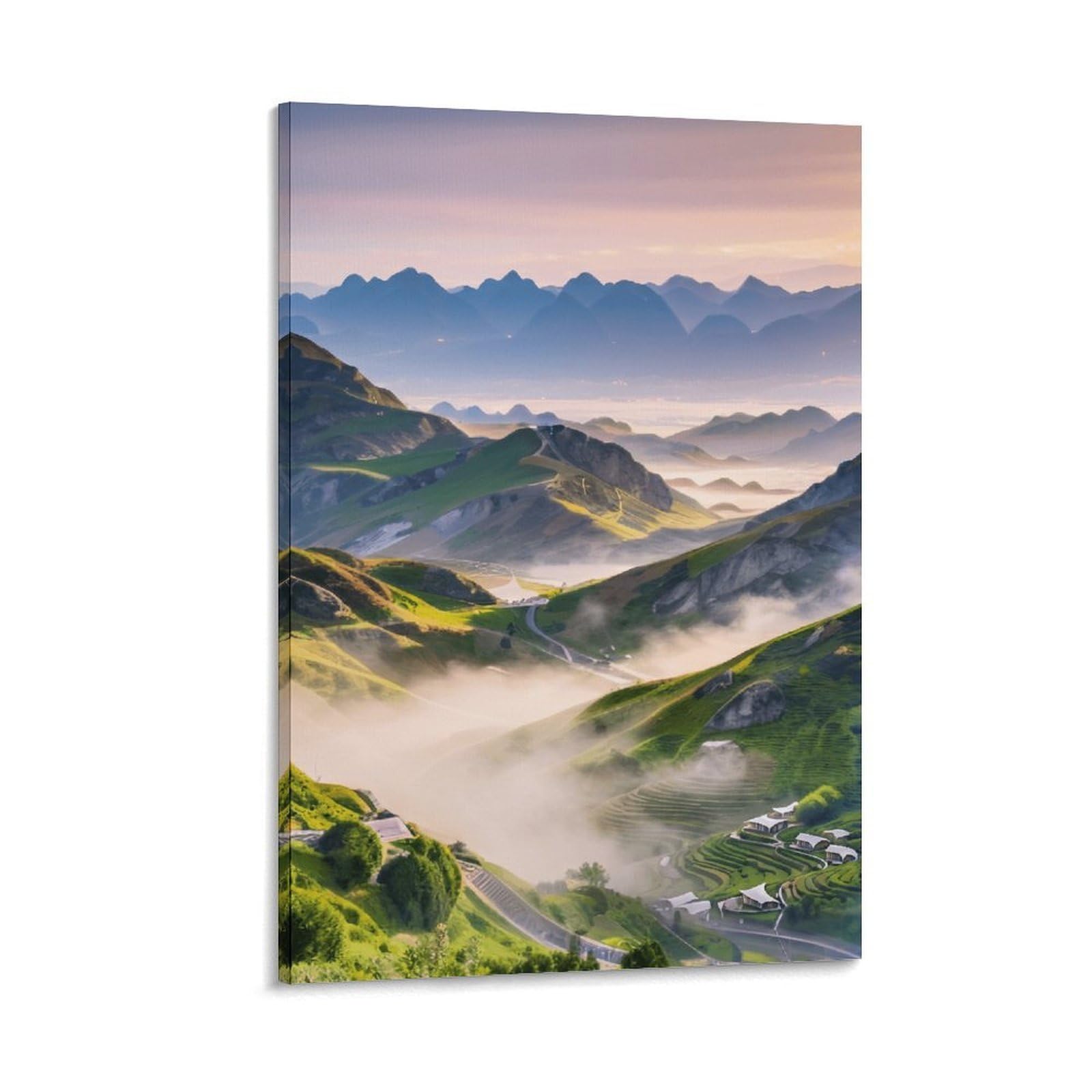 XPASHIQWC Karst Mountain Wall Decor Poster Giclee Canvas Prints Modern Canvas Wall Art Picture Wall Hanging for Office Gym Living Room Decor 20x30inch(50x75cm)
