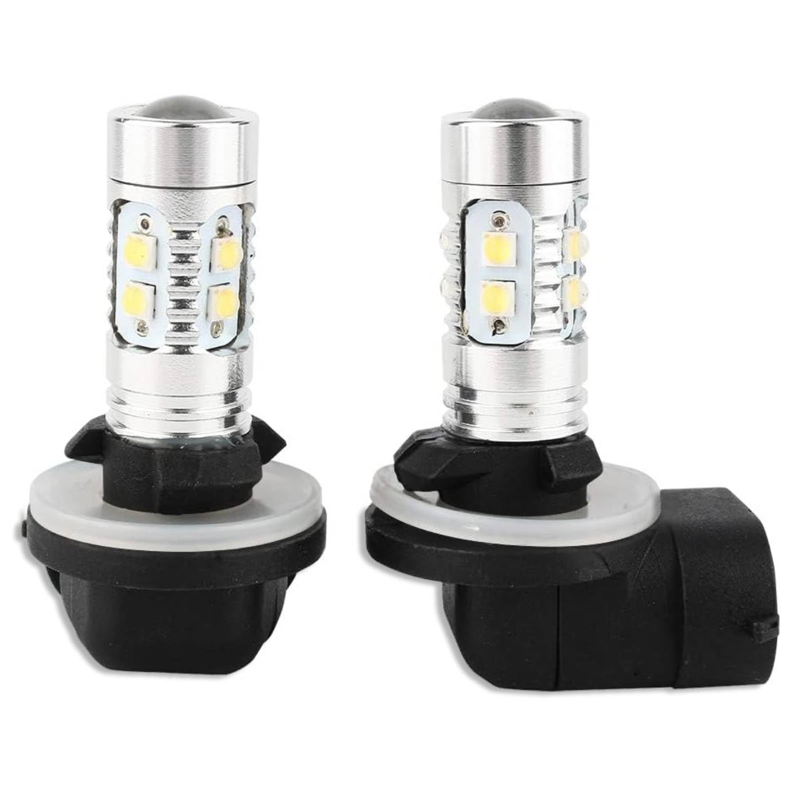 HERCHR Bombillas Antiniebla LED, H27 881 50W DRL Superbrillante Luces Antiniebla Led 6000K Reemplazo De Bombillas Antiniebla Blancas Para Luces Diurnas O De Marcha Atrás, Luces Antiniebla Traseras