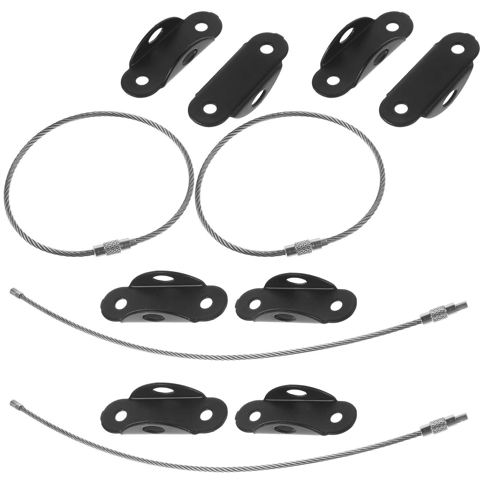 4 Sets Furniture Anti Tip Kit with Wall Anchors for Bookcases