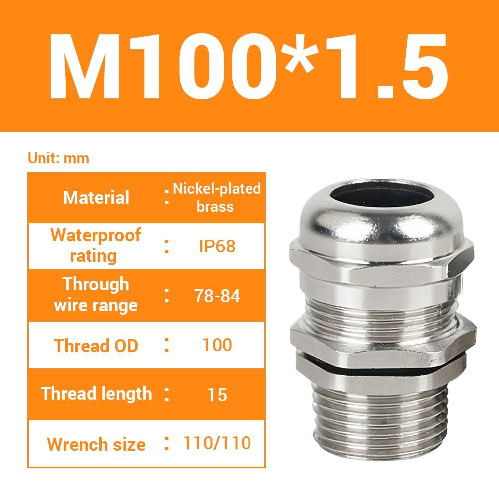 Connettori for cavi M8 IP68 in ottone nichelato