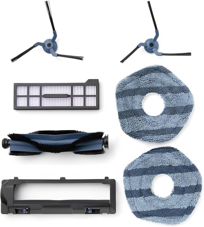 Reserve-Ersatzteilset für eufy X10 Pro Omni Saugroboter – Rollbürste, Seitenbürsten, Filter, Reinigungstücher