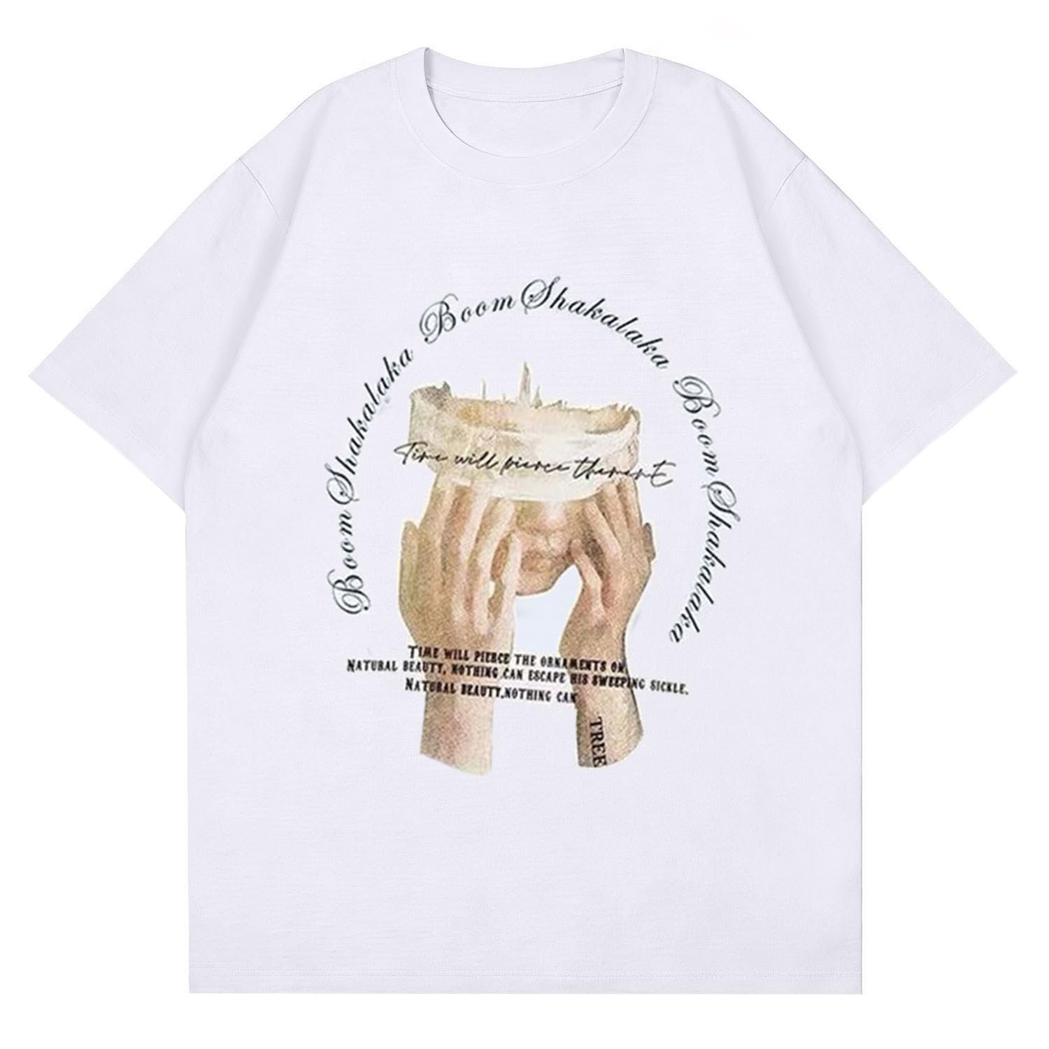 Bealin Mens Graphic Tees Oversized Creative Graffiti Short Sleeve Shirts Summer Casual Rapper Streetwear Y2k Tops Tshirt