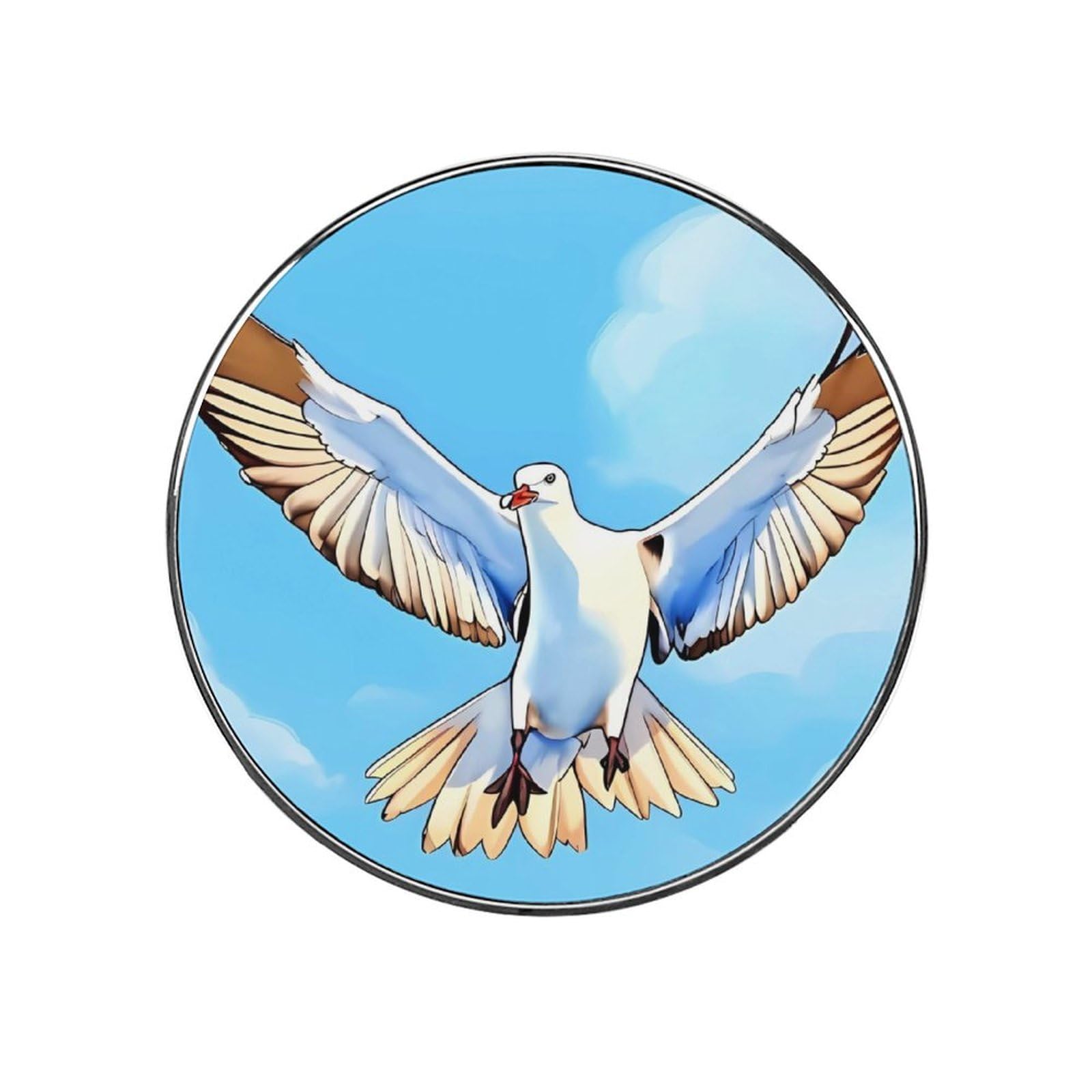 Adfgyerh Style Seagulls In Flight Refrigerator Magnets Circular Design，Stickers Home Decorations，Fridge Magnets For Fridge Plant Lovers Kitchen Office Locker Whiteboard Car Garage Decor.