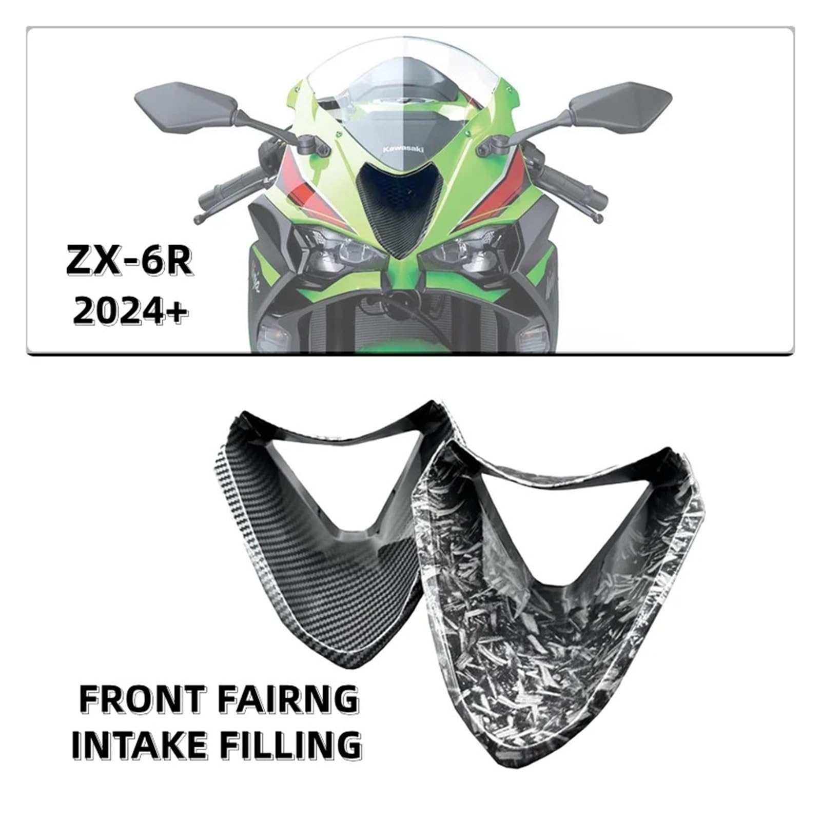 Amazon | ZX-6R 2024 オートバイフロントフェアリングエアインレット