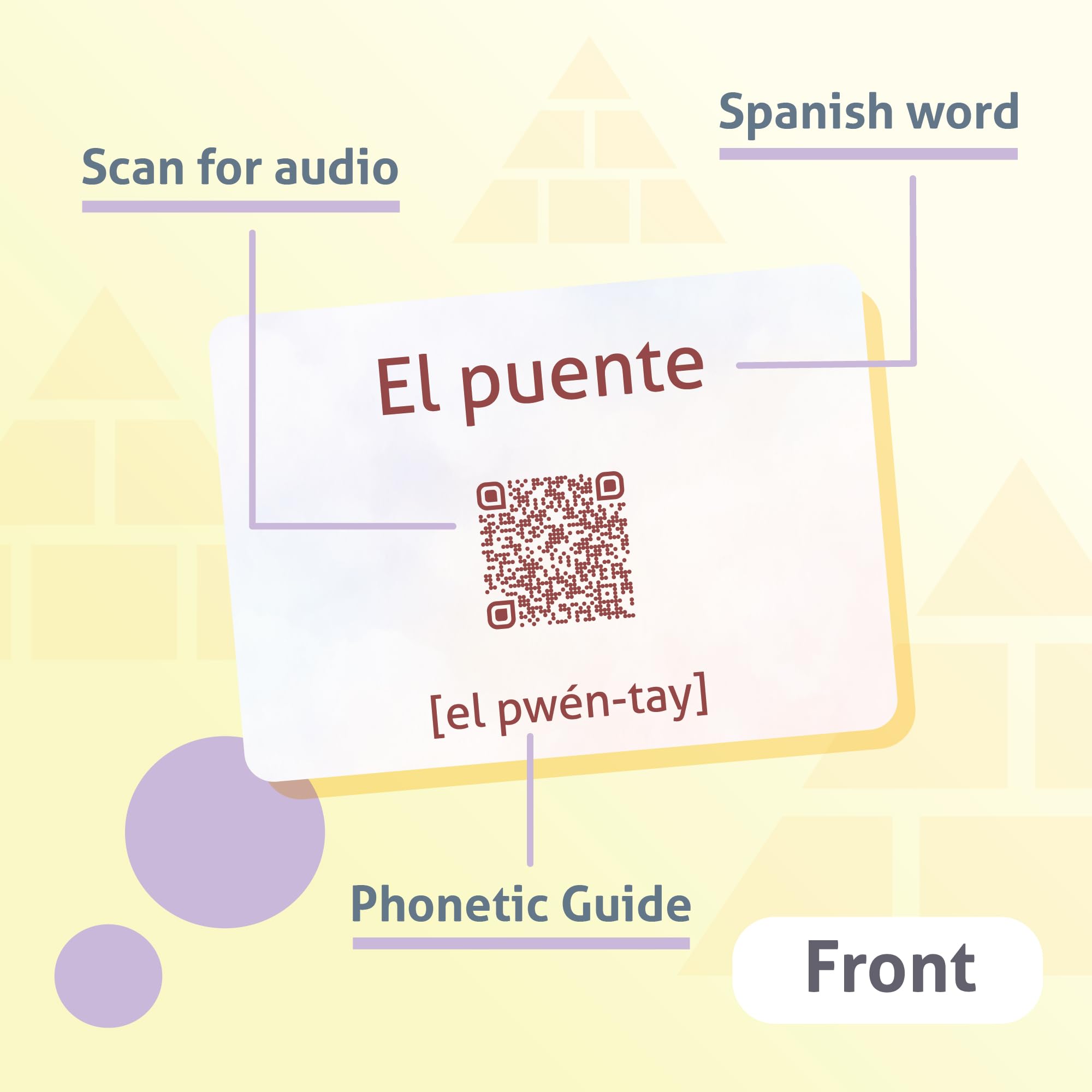Spanish Vocabulary Educational Flashcards for Beginners