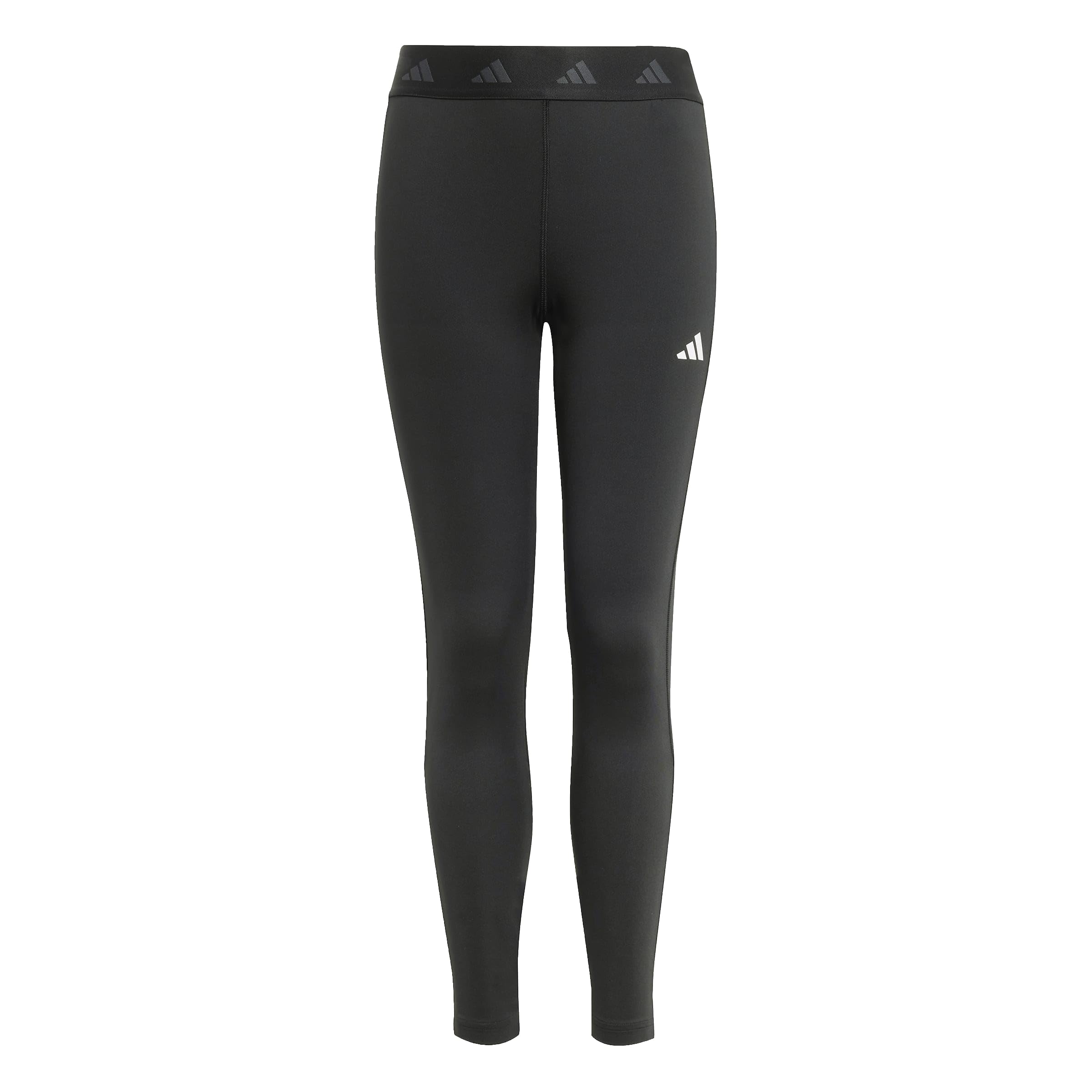 adidas Girl's TECHFIT 7/8 LEGGINGS, black/carbon/white, 9-10 Years
