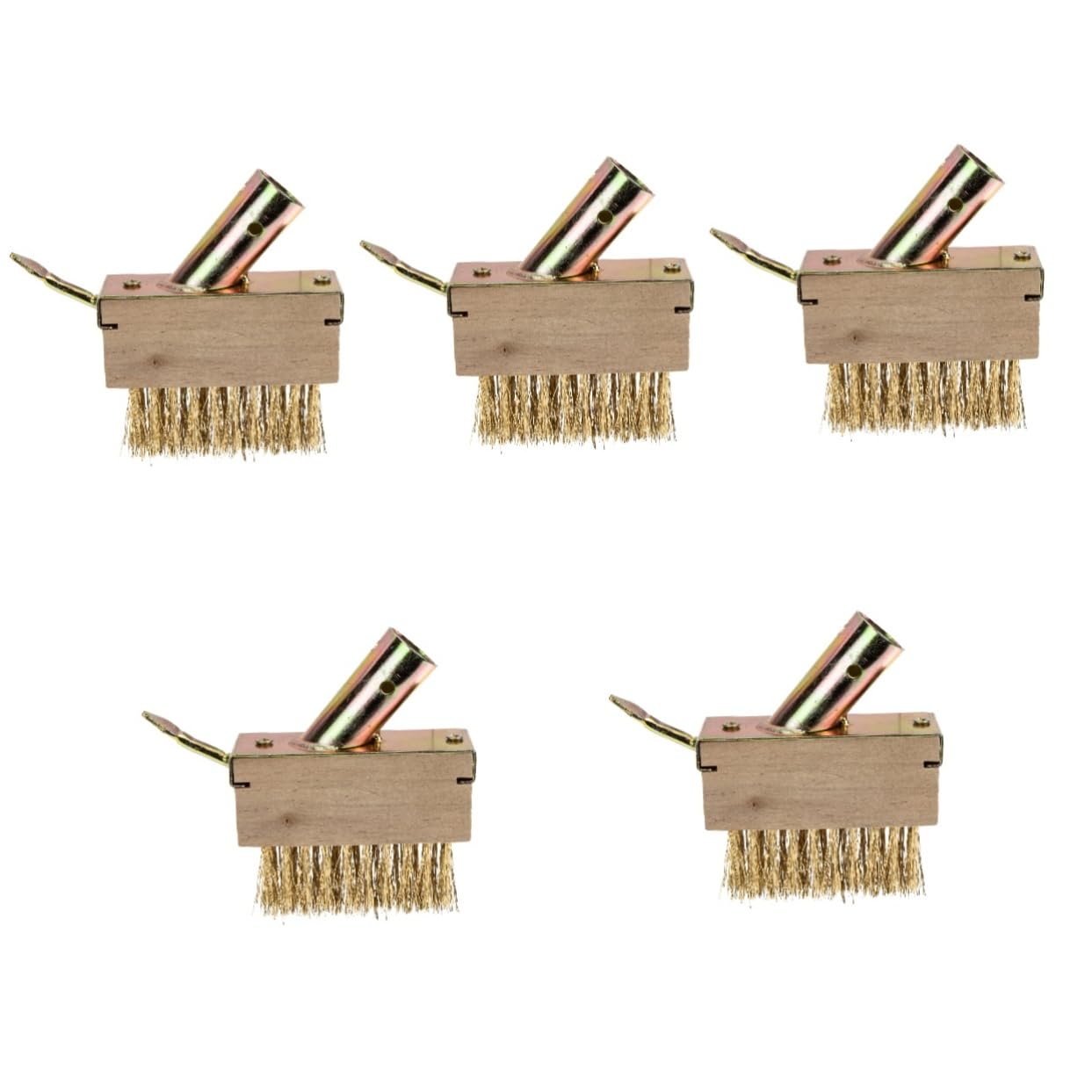 SUPVOX 5 Piezas cepillo de alambre Herramienta para eliminar malezas Herramienta de limpieza de juntas Herramienta de borrado cepillo de eliminación removedor de musgo de madera Khaki