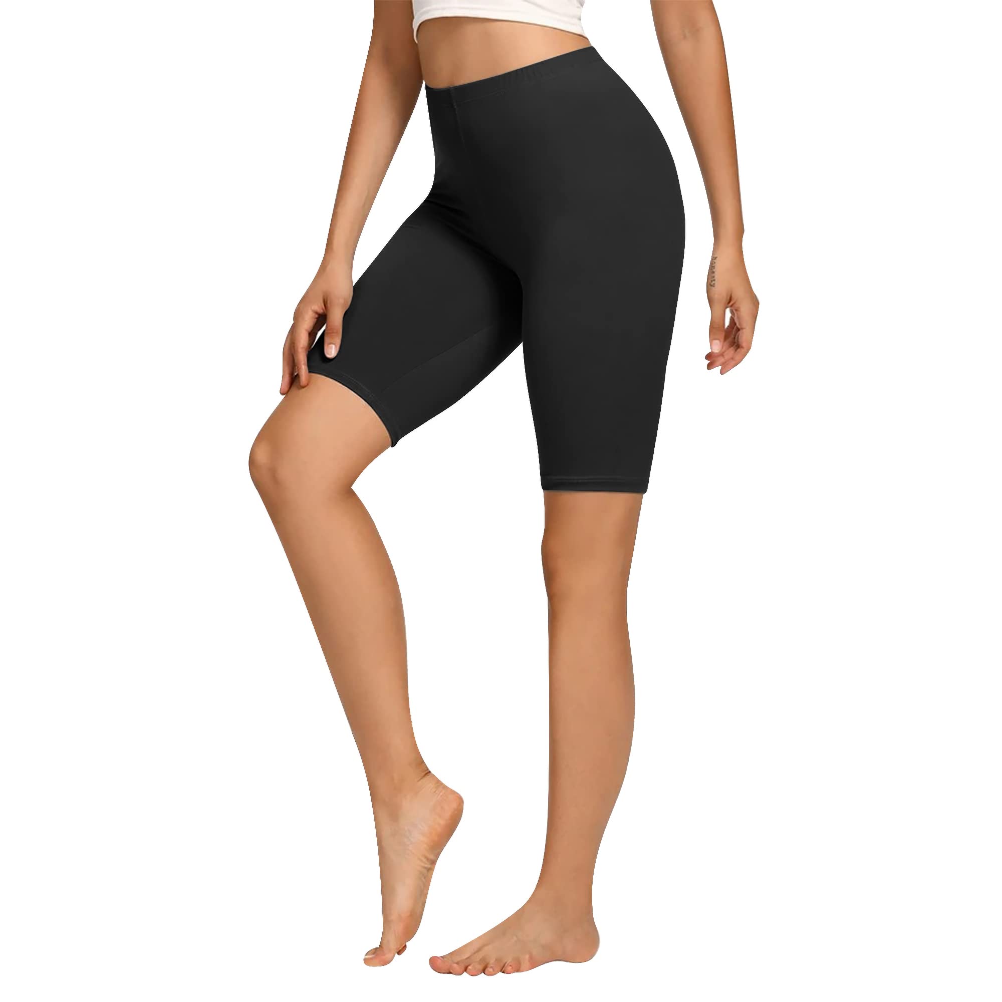 Libella Pantaloncini da Ciclismo Pantaloncini Corti da Donna in Cotone Pantaloncini a Vita Alta opachi Pantaloncini Sportivi Estivi Multicolore 4165