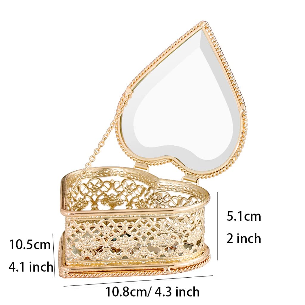Szkatułka na Biżuterię Pudełko na Biżuterię Małe pudełko na biżuterię, elegancki organizer na biżuterię podróżną, przenośne etui na biżuterię Pierścionki Wyświetlacz Pudełka do przechowywania dla dzie