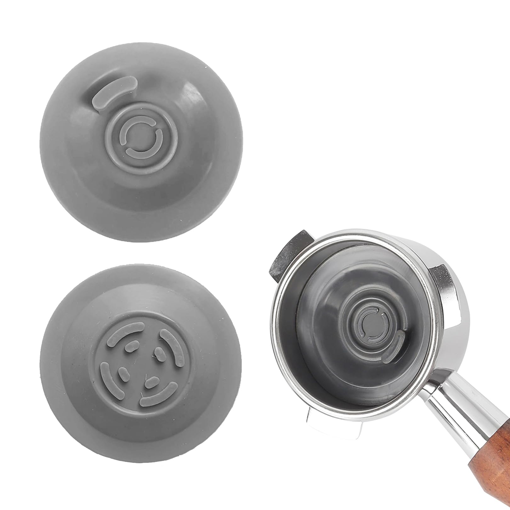 2 Pcs Coffee Machine Handle Cleaning Pad,Espresso Backflush Cleaning Disc,Universal 54mm Sage Coffee Machine Cleaning Tablets Silicone,Backflush Disk for Most Espresso Machines Compatible