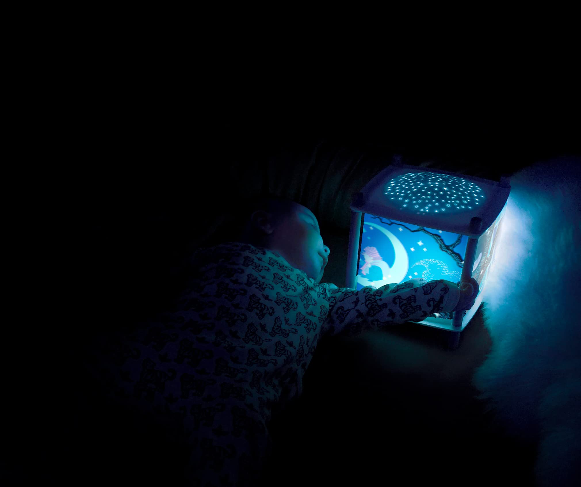 TROUSSELIER – Le Marchand de Sable Lampka nocna – Lantern Revolution 2.0 – prezent dla dzieci – projektor gwiazd, muzyka i przesyłanie historii wieczornych – rozpoznaje płacz – akumulator