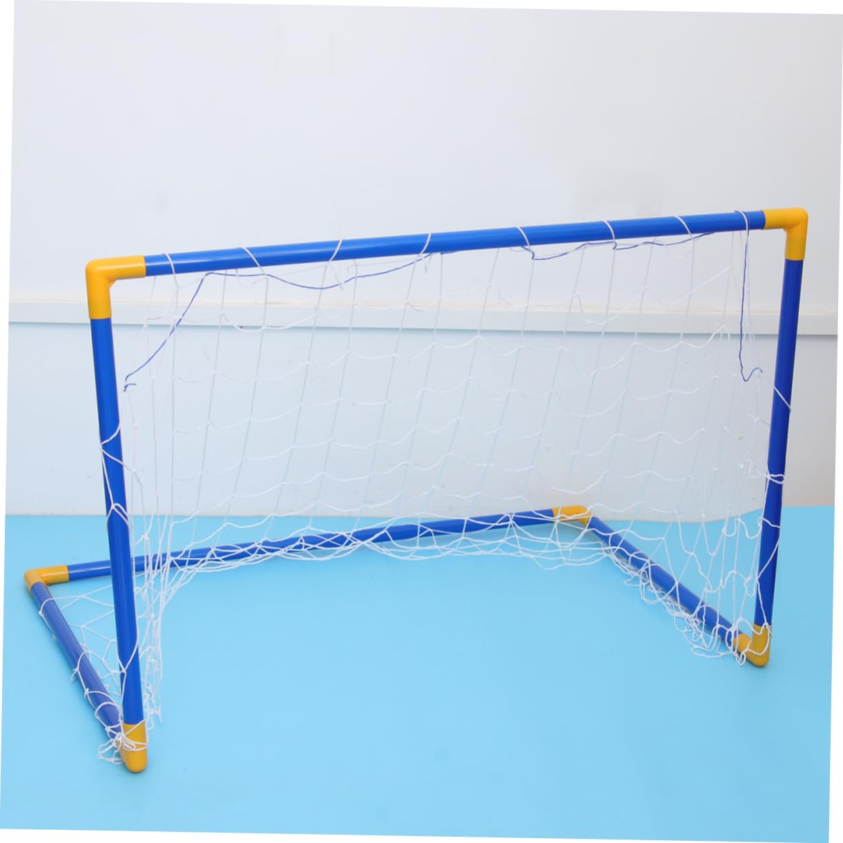 BRIGHTFUFU Portable Soccer Goal DIY Assembly Soccer Gate for Play Blue Convenient Easy to Store for Young Athletes