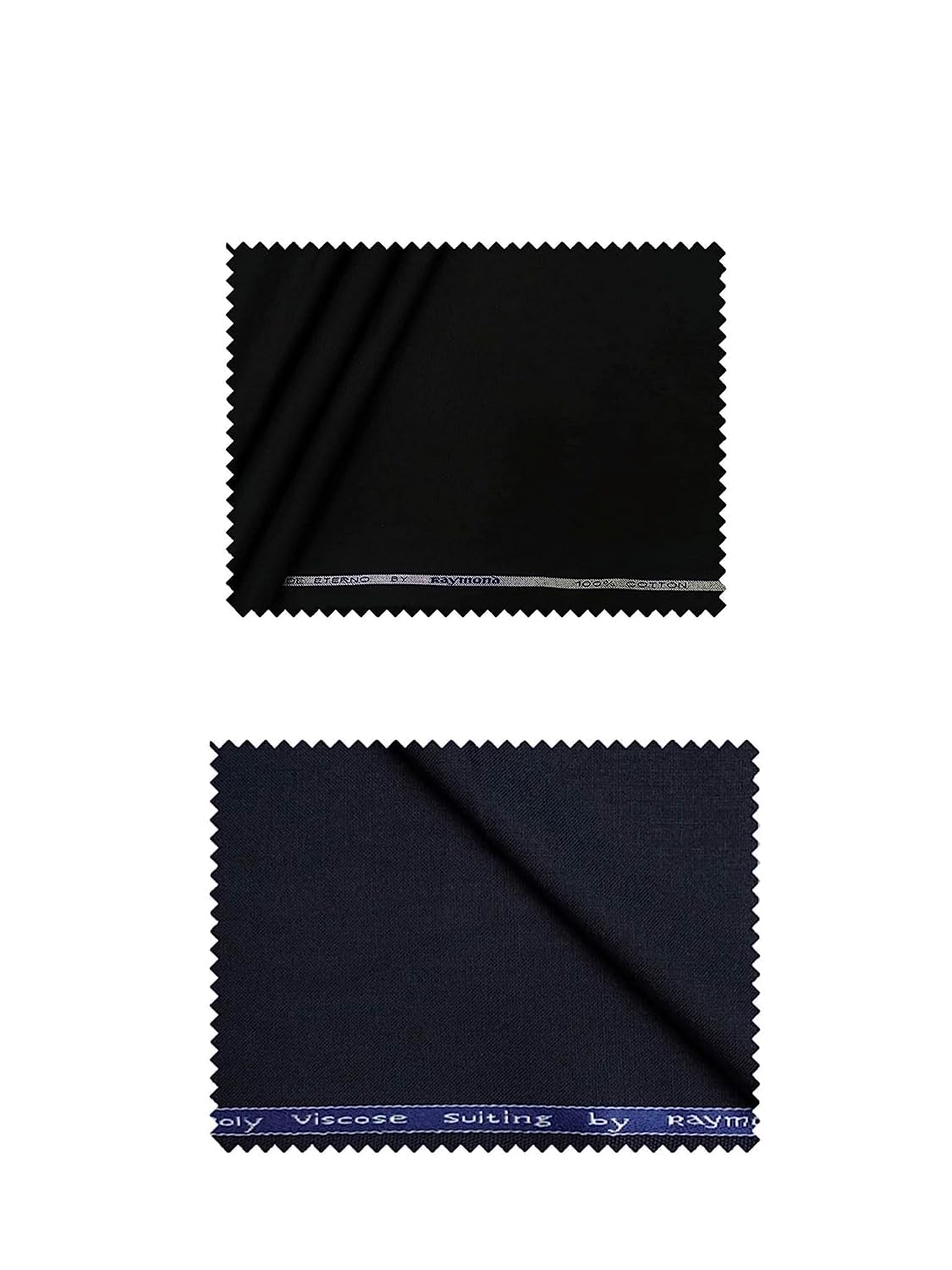 raymond Polyviscose Trouser- 100% Cotton Shirt Fabric Combo Box (Unstitched, All Weather Fabric, (BLUE PANT+BLACK SHIRT)-picture-22