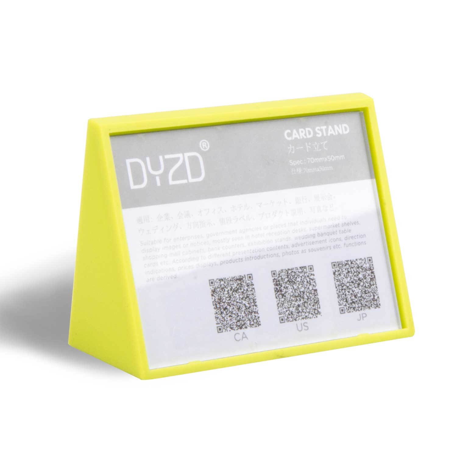 DYZDPlastic Sign Display Holder Mini Price Display Counter Price Name Card Tag Stands Pack of 6 (Style 1, Green)