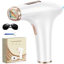 Haarlosy IPL Epilatore Luce Pulsata, 3-in-1 HR, SC, RA Epilatore Laser per Donna e Uomo, 9 Livelli di Energia Regolabile Adatto Depilatore Corpo, Viso, Ascelle, Gambe (Bianco)