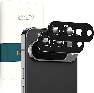 PRODELI For Google Pixel 10 専用 カメラフィルム アルミ合金製＋AR高透過率 硬度9H キズ防止 一体型 耐衝撃 高透過率 強化ガラス 露出オーバー防止 防爆裂 気泡ゼロ ケースに干涉なし グーグルピクセル10 用 レンズ 保護フィルム (ブラック/2枚入り)