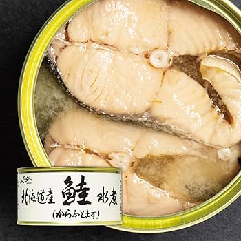 Amazon | 北海道 ストー缶詰 北海道産 鮭水煮(からふとます