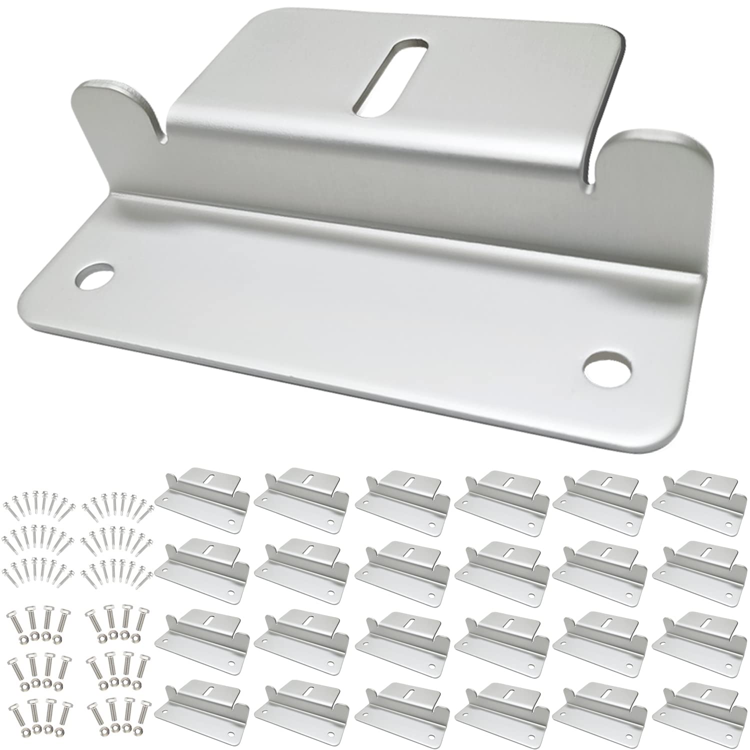 Solar Panel Mounting Brackets Z Bracket, rv Solar Panel mounting Brackets for Solar Panel, with Nuts and Bolts, Supporting for RV,Boats,Motorhome,Cabins,Garages,Off Grid (24 Units Brackets)