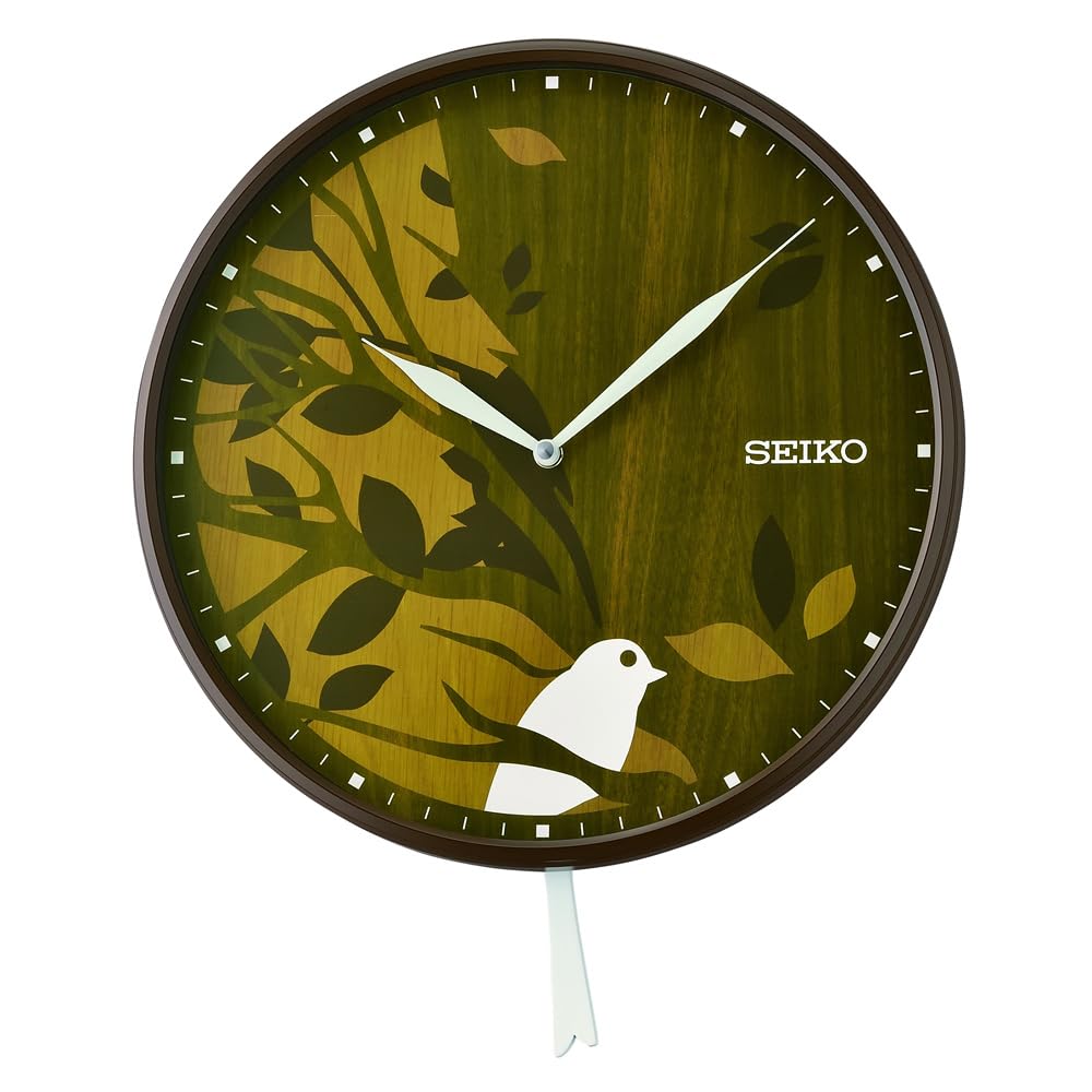 Seiko Brown Pendulum Wall Clock Qxc243b