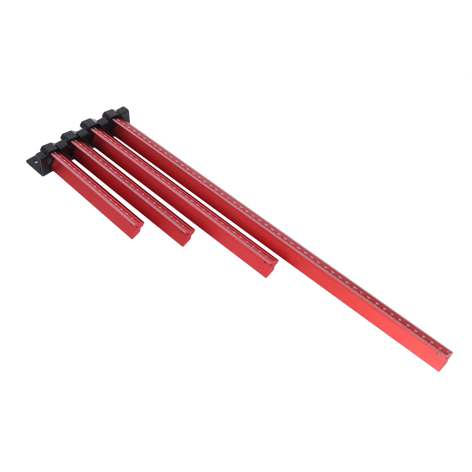 Keenso Righello a Forma di V, Set da 4 Pezzi in Alluminio, Strumento di