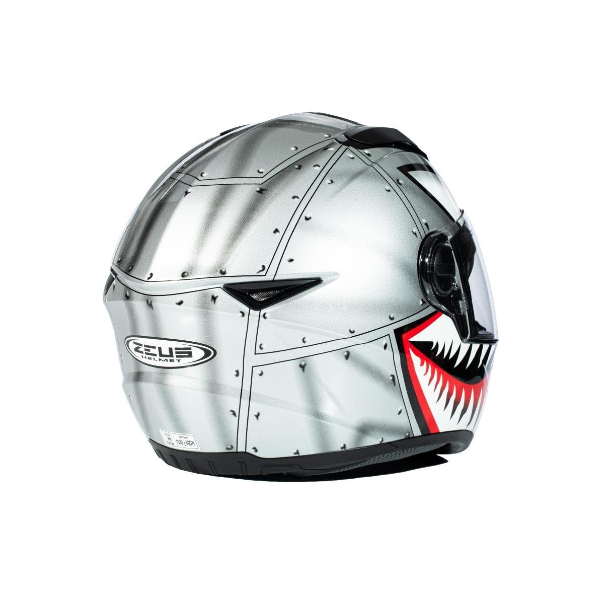 ZEUS ZS-811A AL38 Motosiklet Kaskı Kapalı Kask Slv Black XL