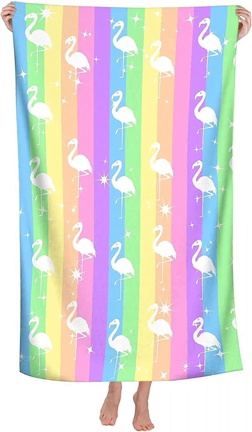 Serviette De Plage 3D, Séchage Rapide Microfibre Serviette De Bain, Rayures De Couleur Serviettes De Plage XXL 150 X 200 Cm, Voyages, Camping, Vacances, Femme Homme Enfant Drap De Plage -8M5O