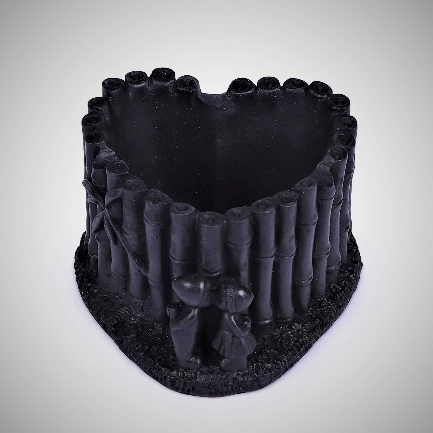 Inara Creation Couple Kiss Heart Shape Black Ashtray-picture-38