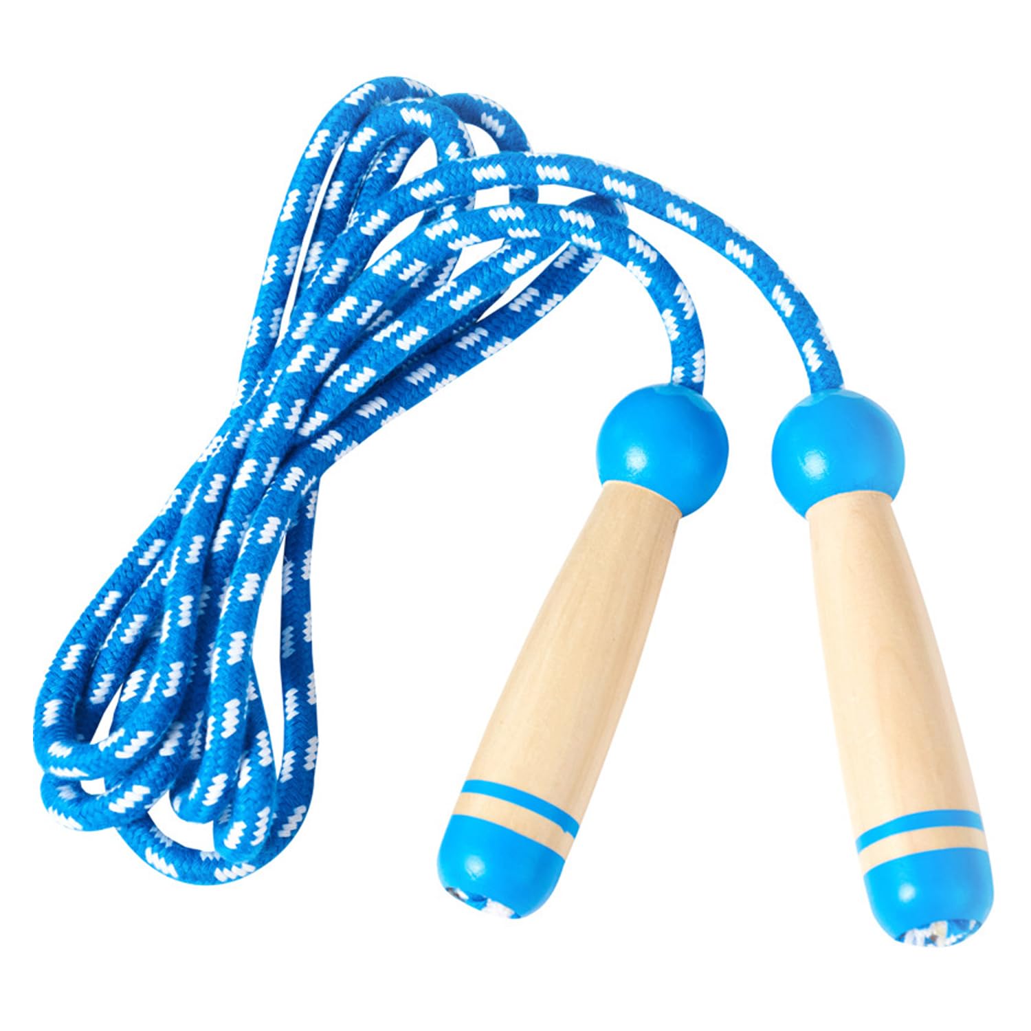 Amazon | 縄跳び子供、7 フィート調節可能な綿スキップ ロープ木製