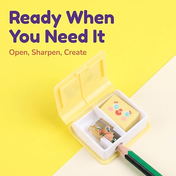 4 Pcs Dual Purpose Book Pencil Sharpener Eraser, Cute Cartoon Student Eraser Pencil Sharpener Office Supplies Writing and Correction Supplies