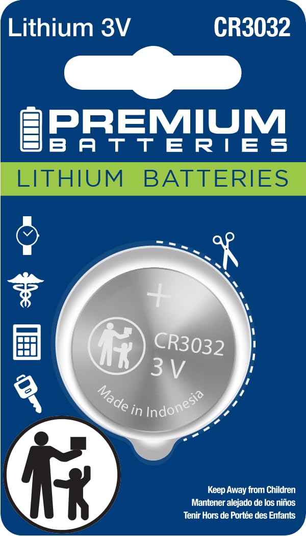 Amazon.com: Premium CR3032 Battery 3V Lithium Coin Cell - Japanese