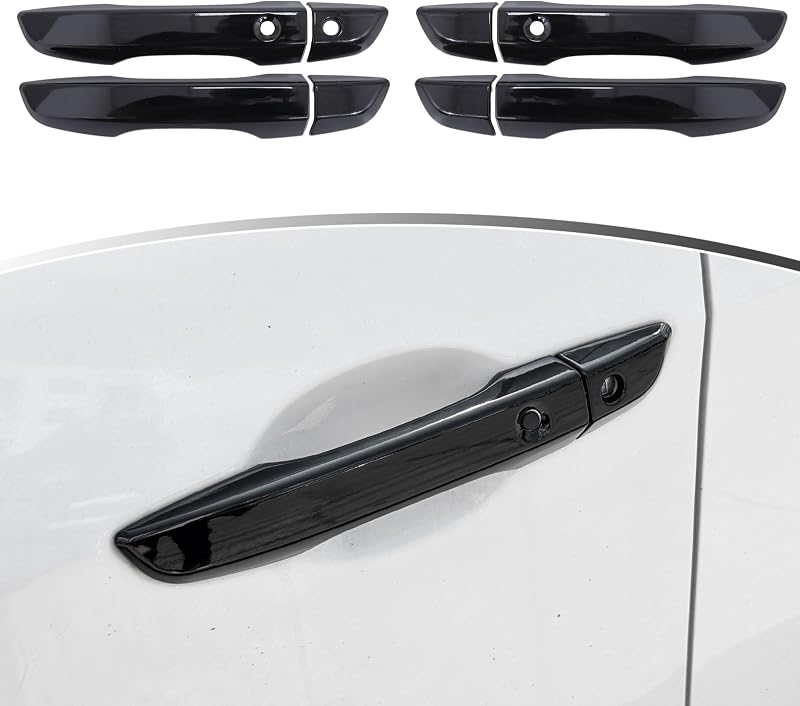 Capa de maçaneta externa YINGTUU para Honda Civic 10ª geração 2016 a 2021, ABS preto brilhante – Conjunto com 8 unidades