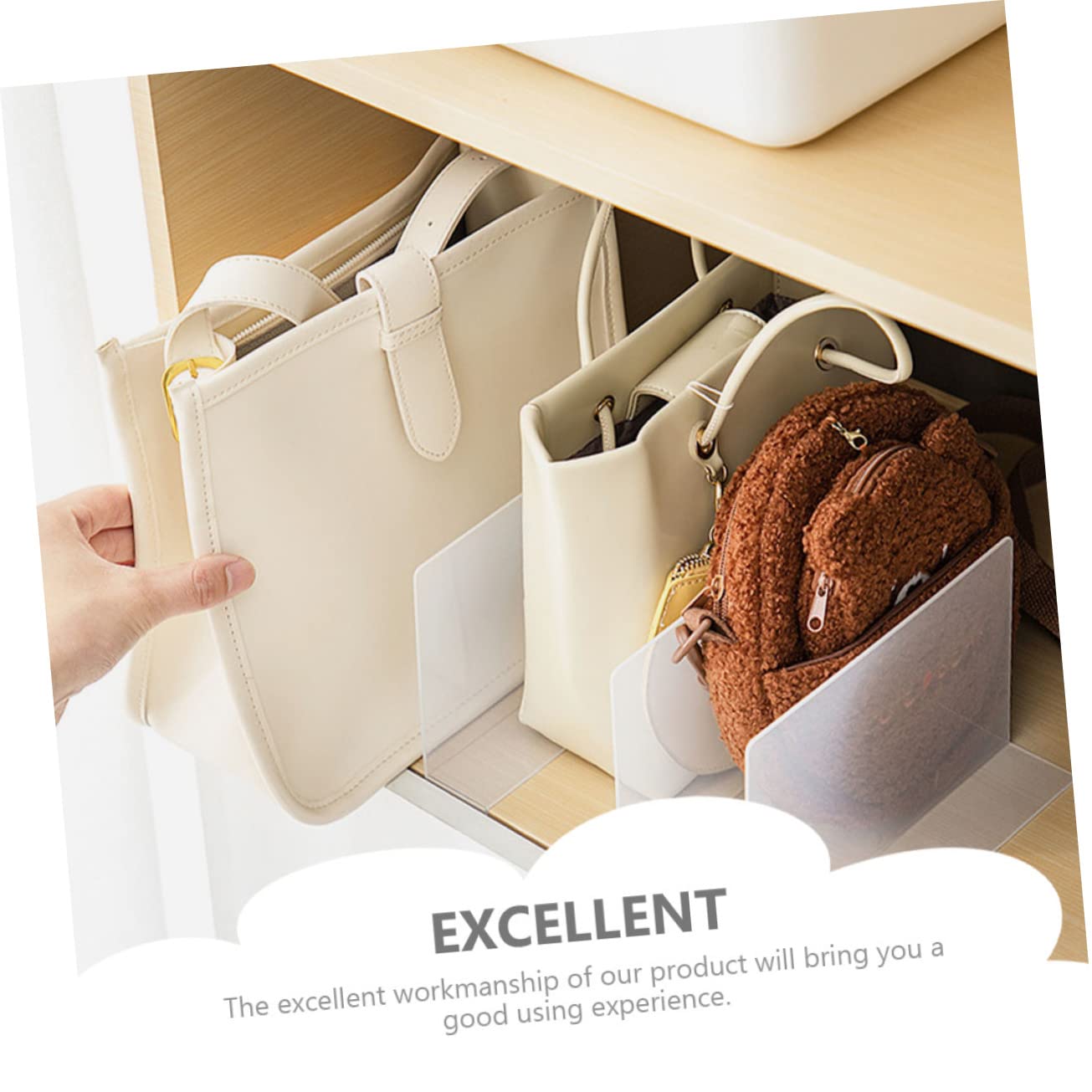 Ciieeo 2 Set di Separatori per Cassetti per Congelatore Armadio Vestiti Separatore Divisore Organizer Plastica Robusta 2 Pezzi*2