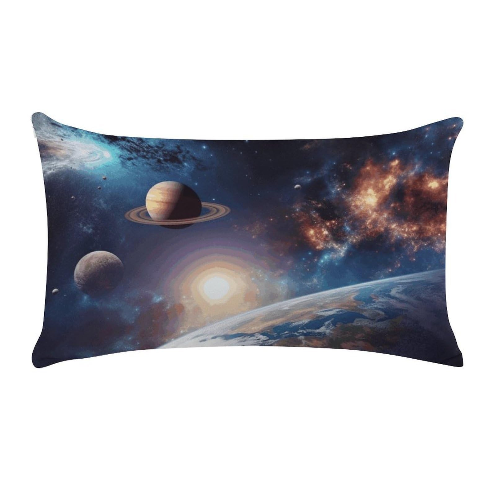 Universe Galaxy Outer Space Pillow Cases for Sofa, Super Soft Plush Pillow Cover with Zipper, Luxury Cozy Pillow Shams for All Seasons, Lightweight Pillowcases for Bedroom, 12" X 20"