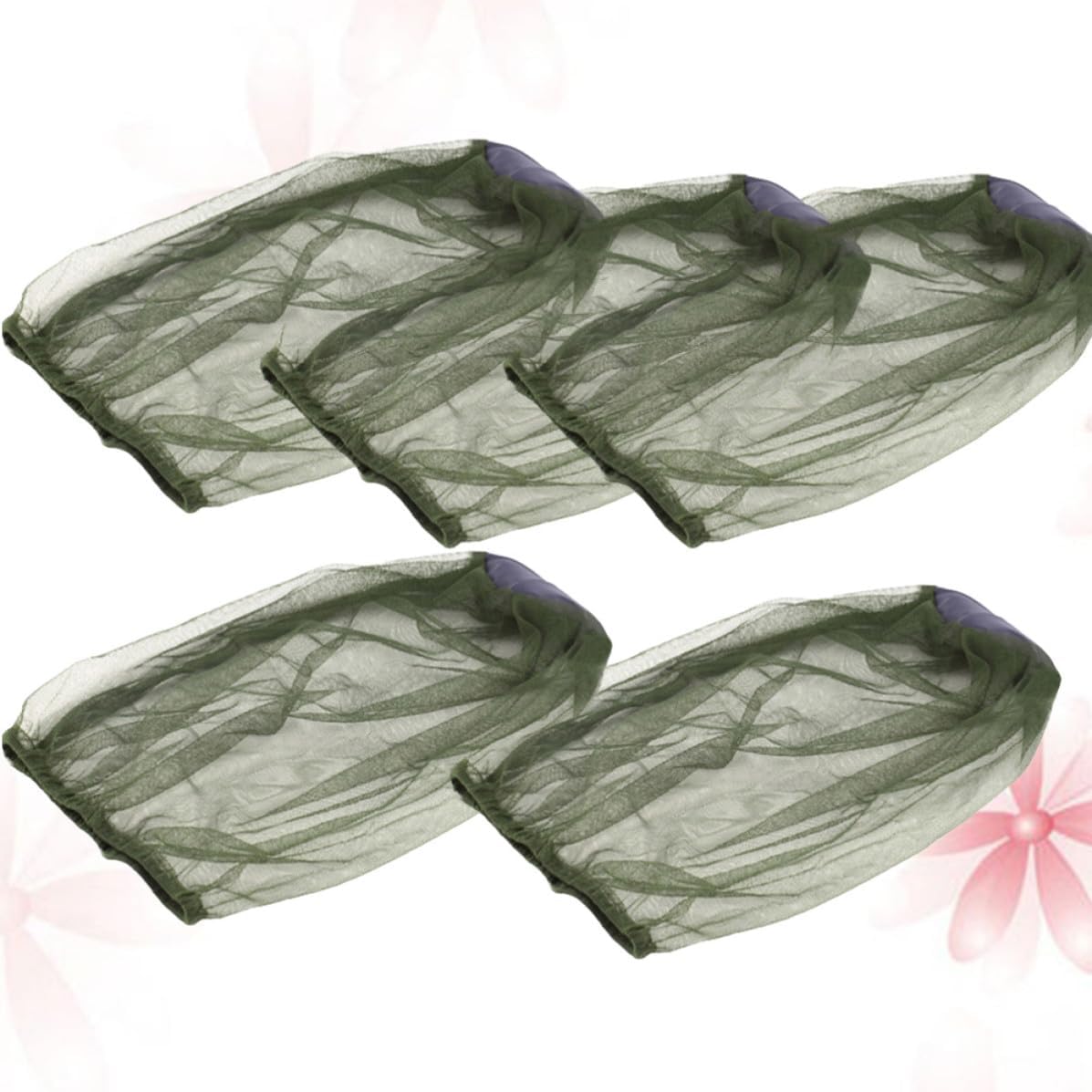 BESPORTBLE 8pcs Outdoor Mosquito Net Hats with Gauze Material, Lightweight and Portable Face Neck Netting Hats for Hunting and Hiking Green