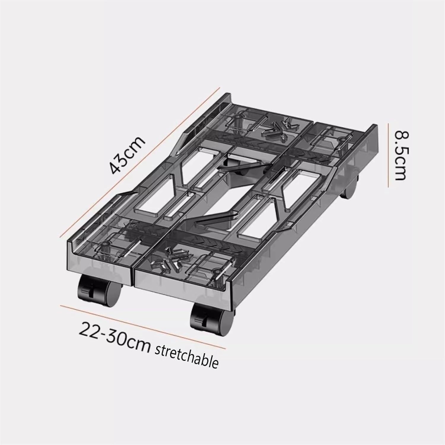 Soporte rodante, | Móvil de torre ajustable for PC con CPU y 4 ruedas giratorias que se adapta a la mayoría de las computadoras(Clear)