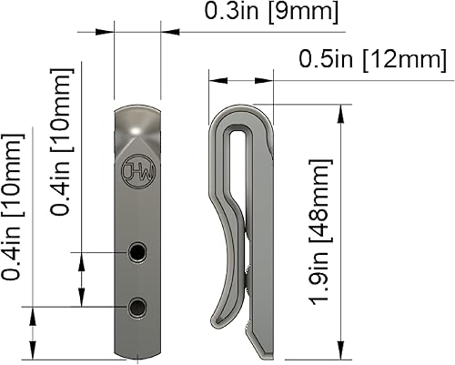 Miniatura 7 de Clip de bolsillo para brazo, gris y negro, paquete de 2 - Diseños por JHW