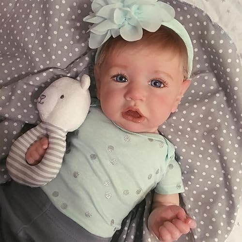 KSBD Reborn Baby Dolls Saskia, muñeca recién nacida de 20 pulgadas con venas realistas, muñeca Reborn de vinilo hecha a mano realista con cuerpo de