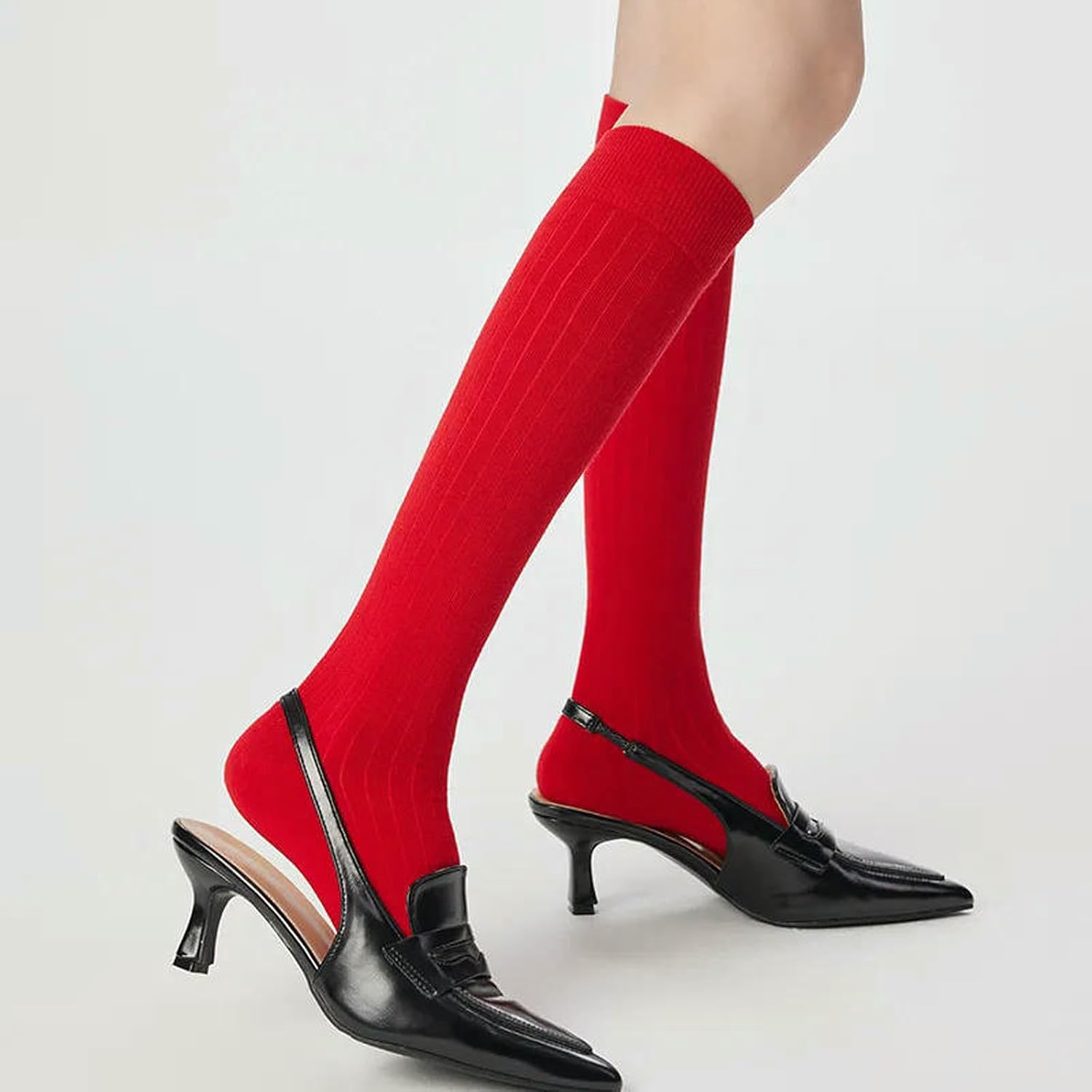 Women's All-Season Red Lucky Year Socks, Comfortable and Breathable Over-The-Knee Home Socks