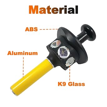 360 Surveying Prism for Trimble with 10cm Extending Pole and Storage Bag,360 Survey Prism for Trimble Total Station Reflector Prism