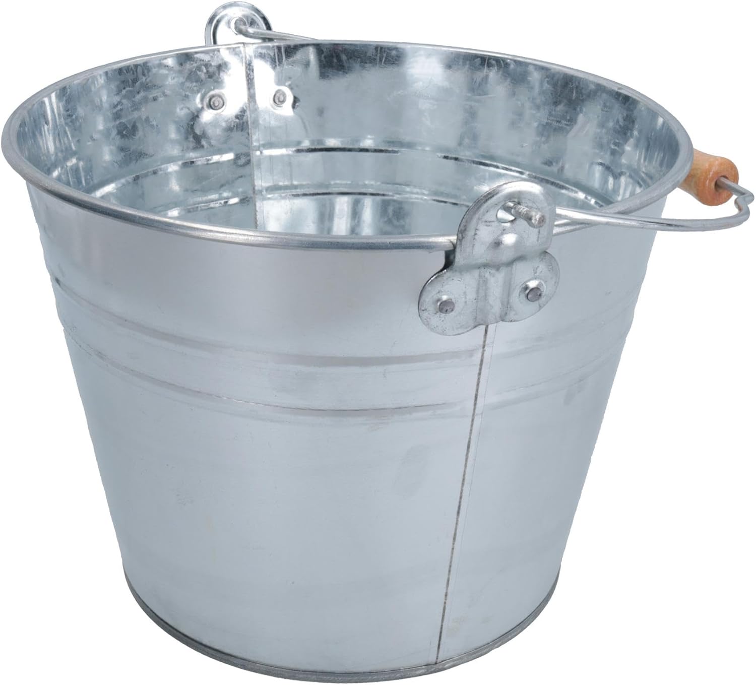 5L Galvanised Steel Metal Bucket Pail Water Coal Greenhouse Garden Plants 2PK