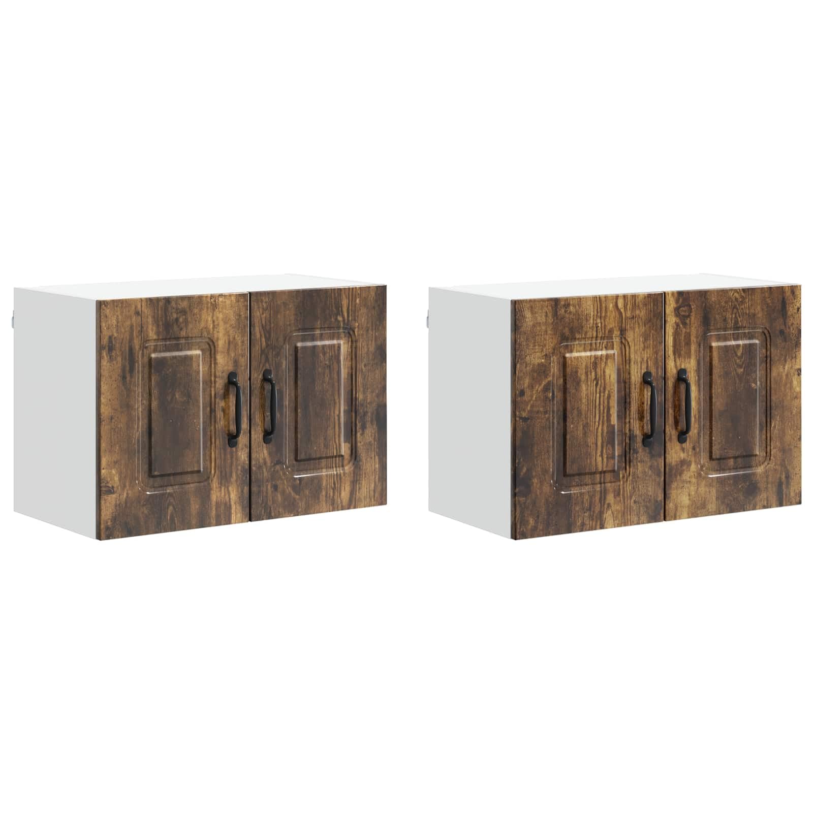 Lot de 2 armoires murales de cuisine en chêne fumé 60 x 31 x 40 cm